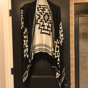 Aztec print cardigan